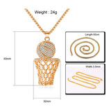 Men's Ice Gold Basketball Long Chain  Sport Cell Gift