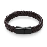 Men Jewelry Black/Brown Braided Leather