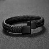 Men Jewelry Black/Brown Braided Leather